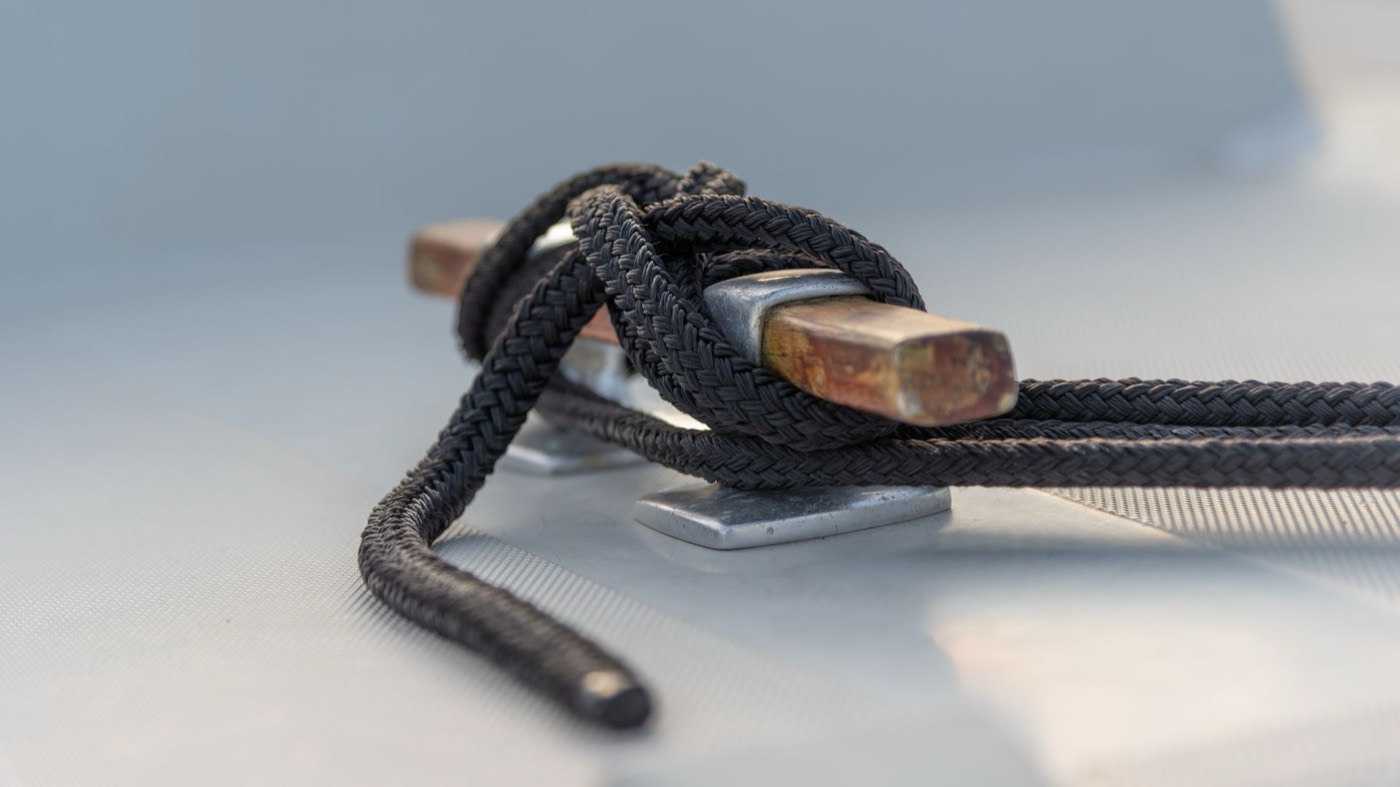 Mooring lines and dock hardware at a Seattle marina
