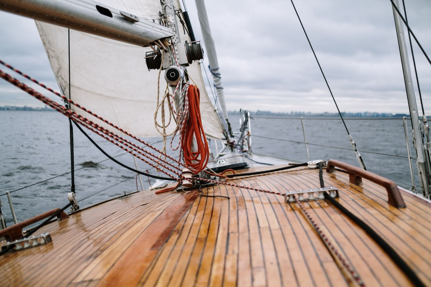 Dock cleat and mooring line detail